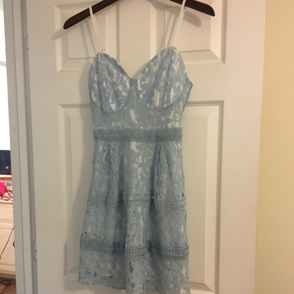 ASOS blue lace dress